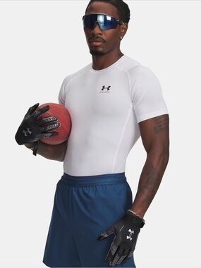 Under Armour HeatGear® Men's Compression Short Sleeve White